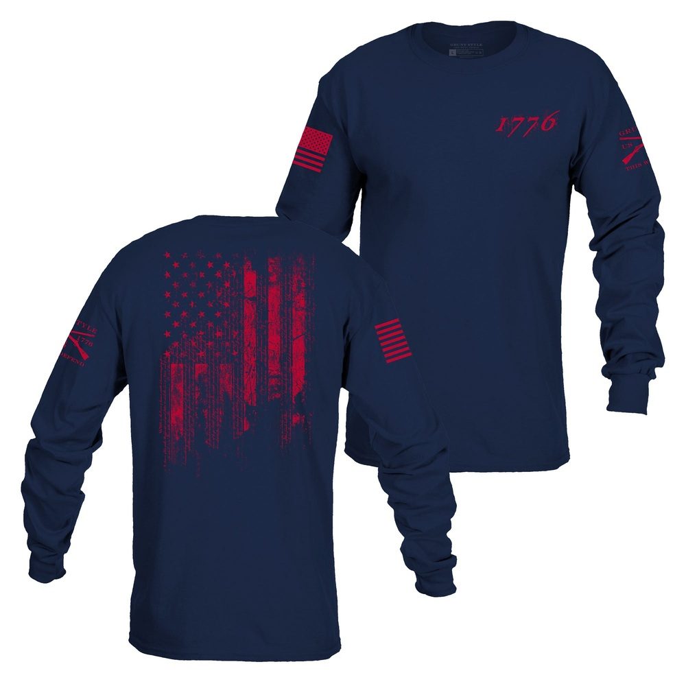 1776 Flag Long Sleeve - Navy