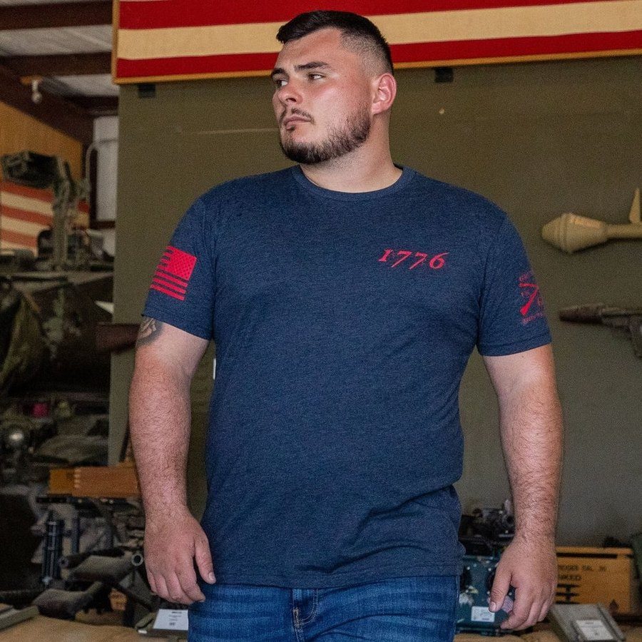 1776 Flag T-Shirt - Midnight Navy
