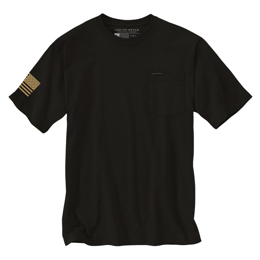 Basic Heavyweight Pocket T-Shirt - Black