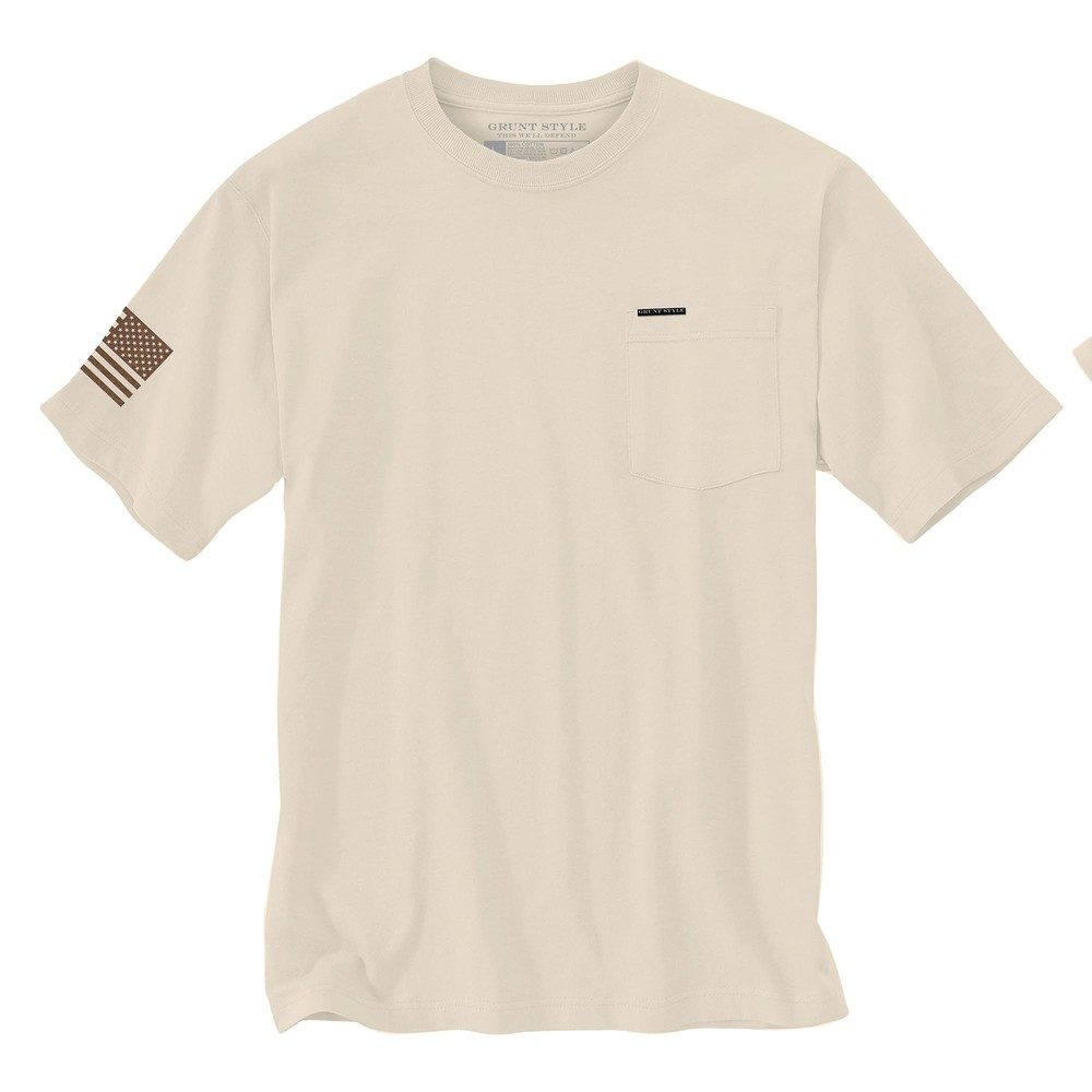 Basic Heavyweight Pocket T-Shirt - Sand