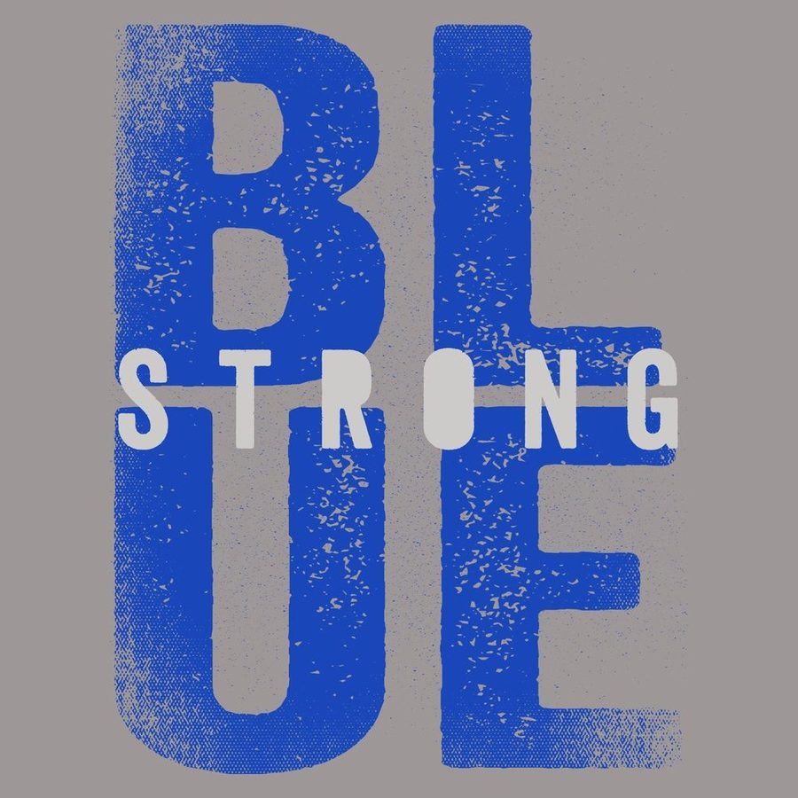 Blue Strong T-Shirt - Dark Heather Gray