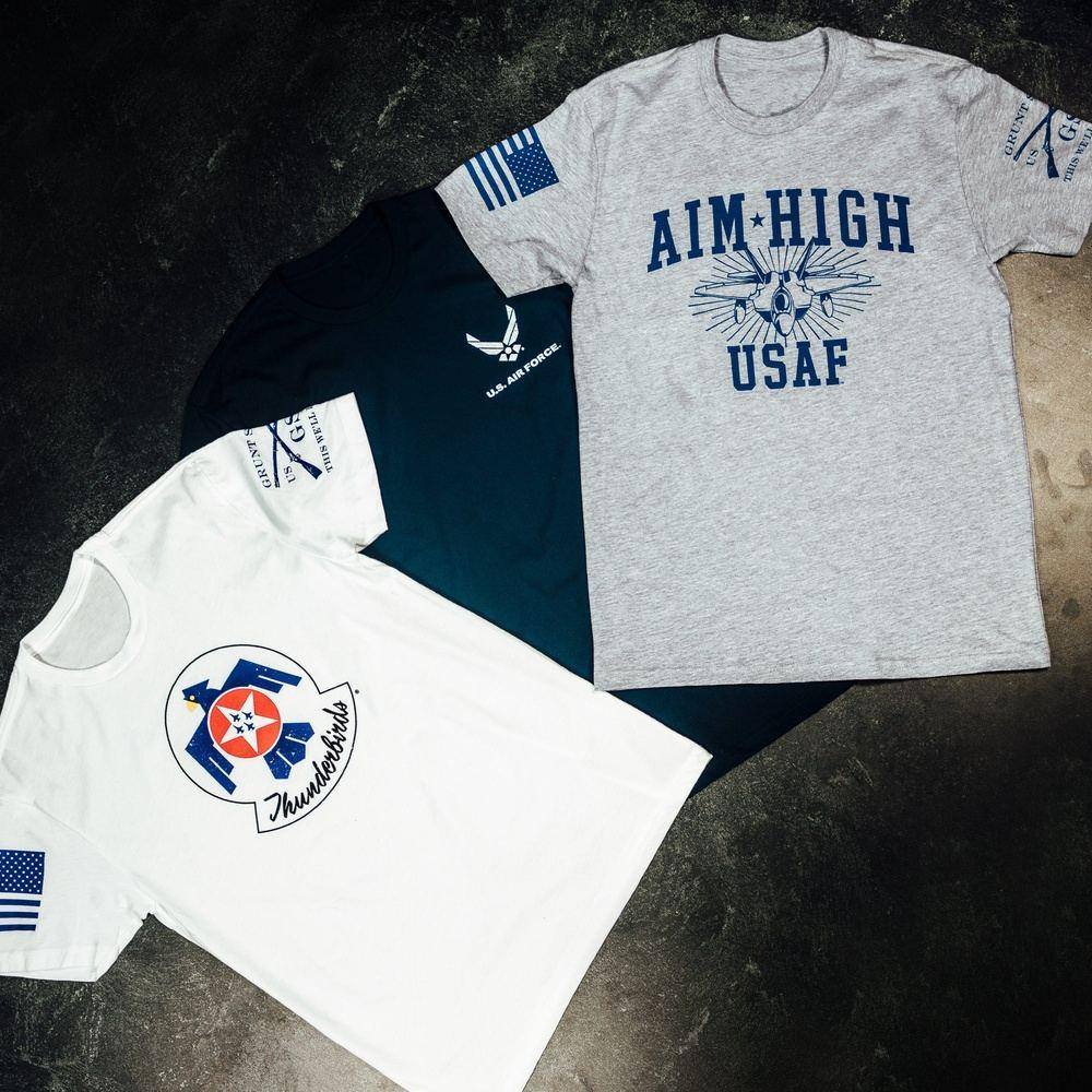 USAF - Aim High U.S.A.F. T-Shirt - Athletic Heather