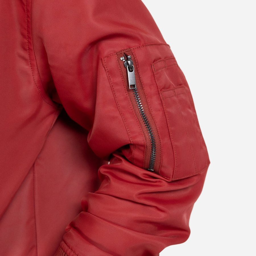 Women's Stealth Bomber Jacket - Red Plum