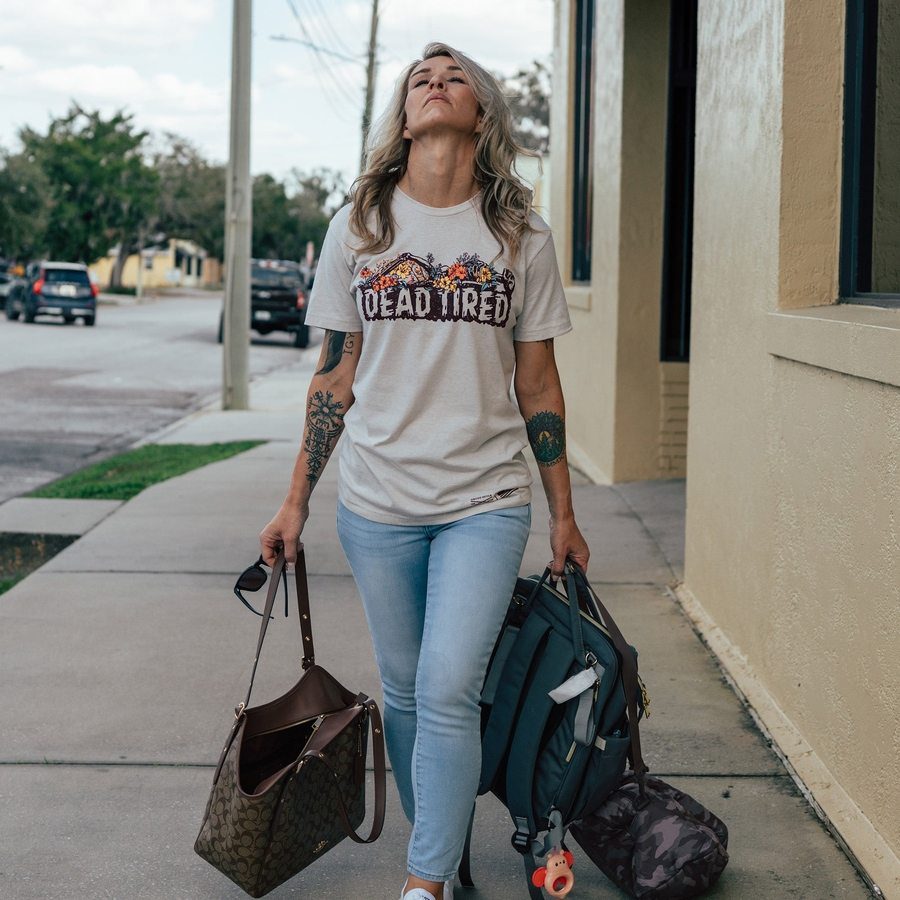 Women's Dead Tired Boyfriend Fit T-Shirt - Sand