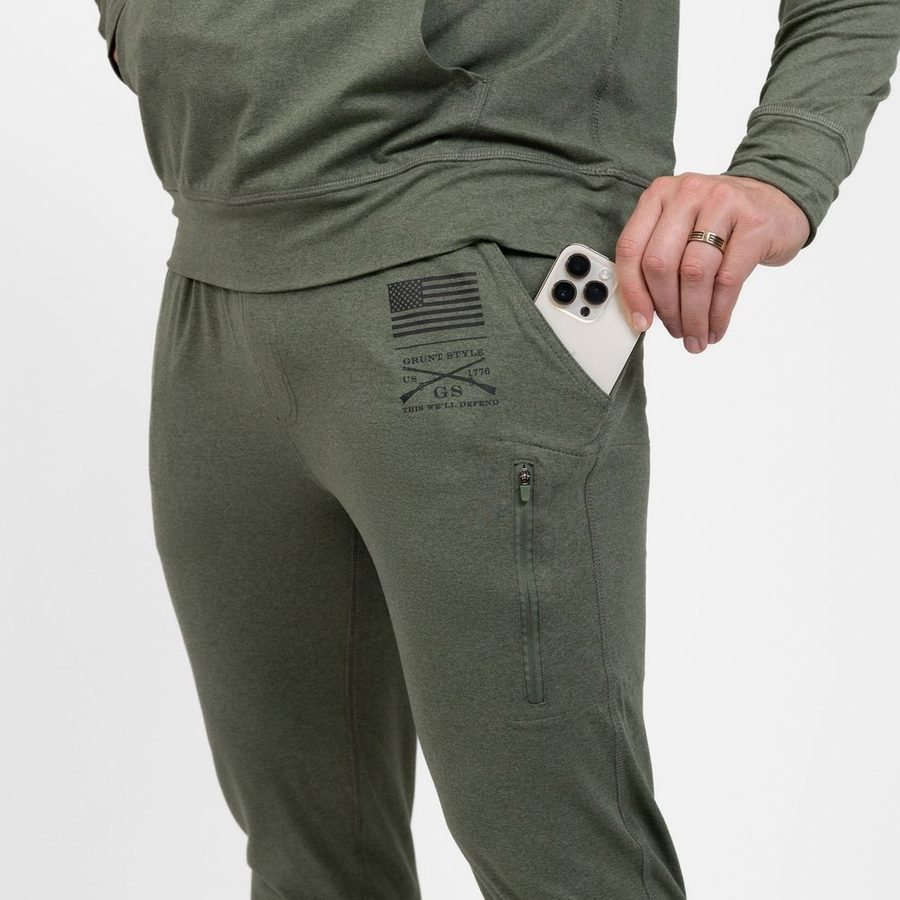 Men's All-Day Jogger - Heather Military Green