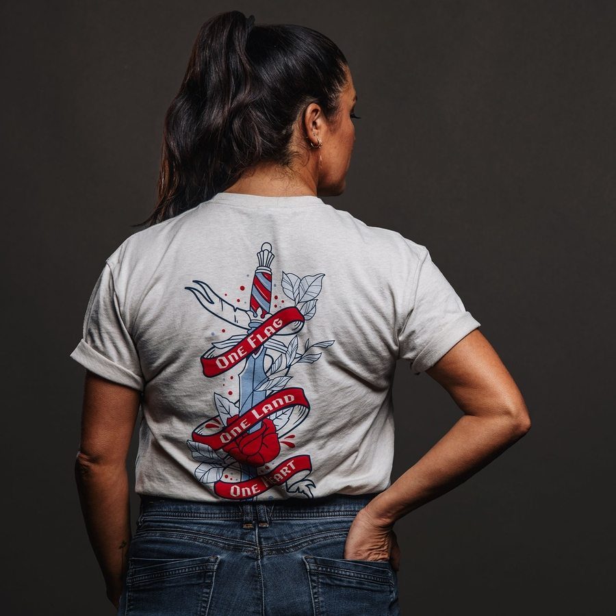 Women's One Flag Boyfriend Fit T-Shirt - Sand