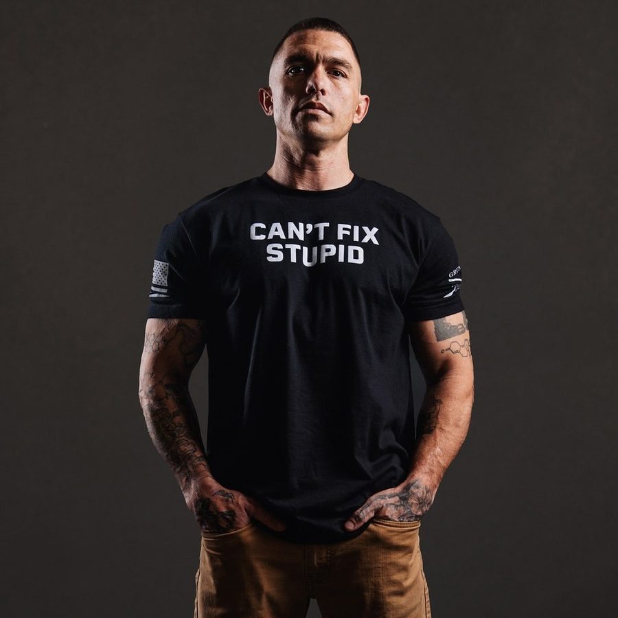 Can't Fix Stupid T-Shirt - Black