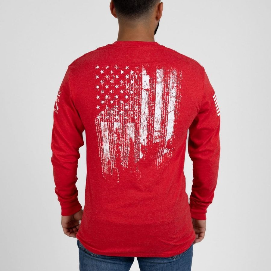 1776 Flag Long Sleeve - Red