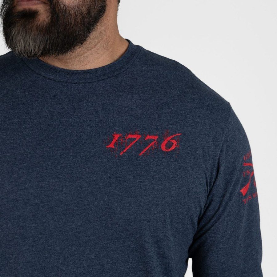 1776 Flag Long Sleeve - Navy