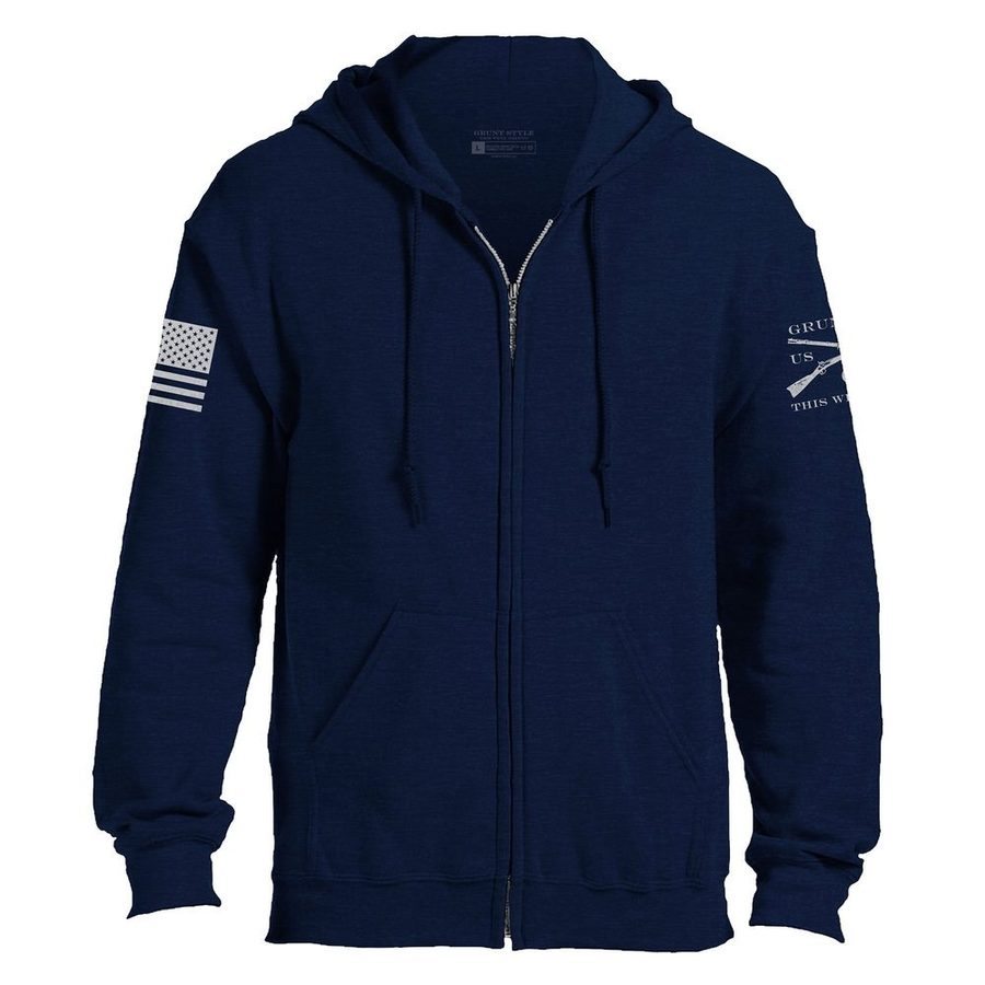 Grunt Style Basic Full-Zip Hoodie - Navy